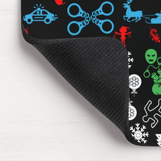 Weihnachtsdekoration der Polizei Mousepad (Ecke)