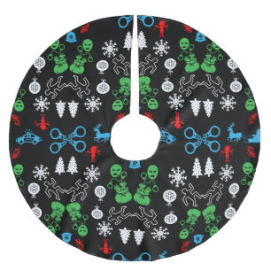 Weihnachtsdekoration der Polizei Polyester Weihnachtsbaumdecke