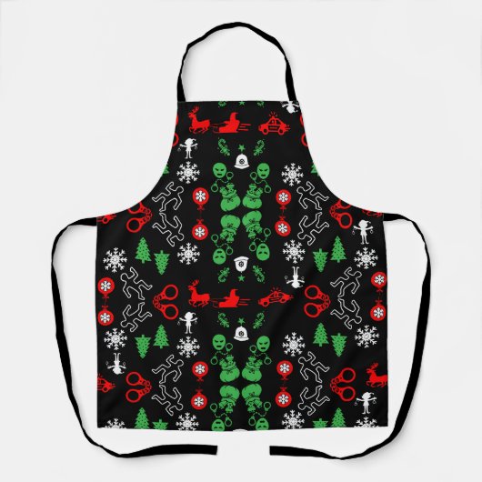 Weihnachtsdekoration der Polizei Schürze (Vorderseite)