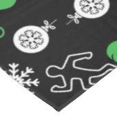 Weihnachtsdekoration der Polizei Tischdecke (Schrägansicht)