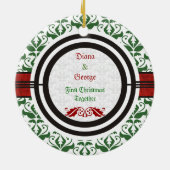 Weihnachtsdekoration des Ehepaares Keramikornament (Hinten)