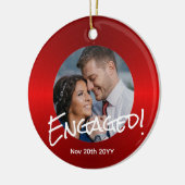 Weihnachtsdekoration des metallischen Roten FOTOS  Keramik Ornament (Links)