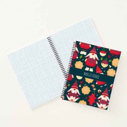 Weihnachtsdekoration des Weihnachtsmannes Wassermu Notizblock (Innenseite)