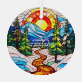 Weihnachtsdekoration Die Adirondacks NY Adventure  Ornament Aus Glas (Rückseite)