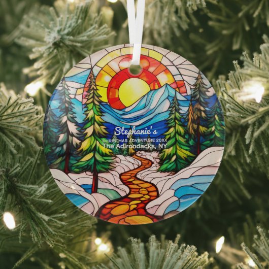 Weihnachtsdekoration Die Adirondacks NY Adventure Ornament Aus Glas (InSitu)