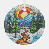 Weihnachtsdekoration Die Adirondacks NY Adventure  Ornament Aus Glas (Vorderseite)