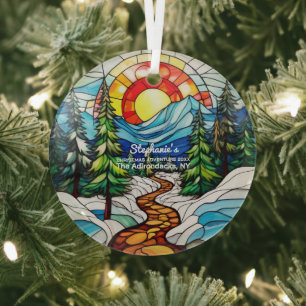 Weihnachtsdekoration Die Adirondacks NY Adventure  Ornament Aus Glas