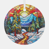 Weihnachtsdekoration Die Adirondacks NY Adventure Ornament Aus Glas (Vorderseite)