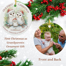 Weihnachtsdekoration - Erstes Weihnachten Großelte Keramik Ornament