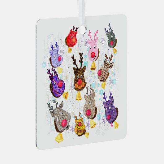 Weihnachtsdekoration Farbenfrohe Dealer mit Glocke Ornament Aus Metall (Vorderseite Rechts)