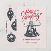 Weihnachtsdekoration Feiertagskarte (Vorne/Hinten)