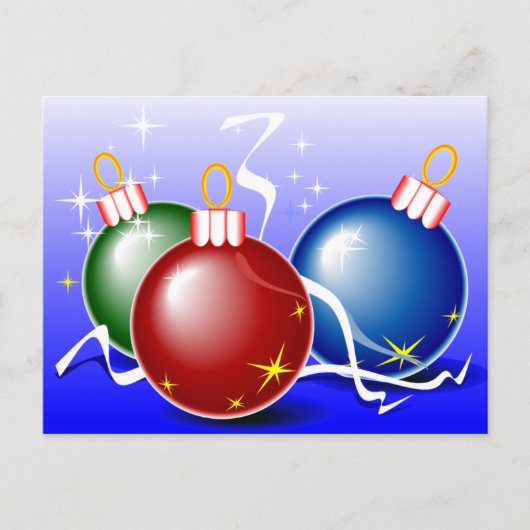 Weihnachtsdekoration Feiertagspostkarte (Vorderseite)