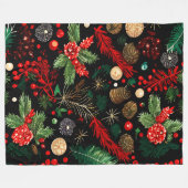 Weihnachtsdekoration Fleece Blanket, groß (Vorderseite (Horizontal))