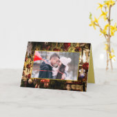 Weihnachtsdekoration Foto Karte (Gelbe Blume)