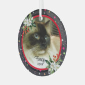 Weihnachtsdekoration für deinen Haustier Ornament Aus Glas (Vorderseite links)