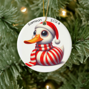 Weihnachtsdekoration für die Ente Keramik Ornament