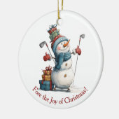 Weihnachtsdekoration für Golfliebhaber - Lächelnde Keramik Ornament (Links)