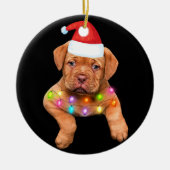 Weihnachtsdekoration für Hundefreunde p Keramik Ornament (Vorne)