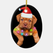 Weihnachtsdekoration für Hundefreunde p Keramik Ornament (Vorne)