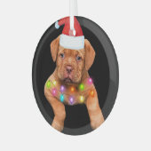 Weihnachtsdekoration für Hundefreunde p Ornament Aus Glas (Vorderseite links)