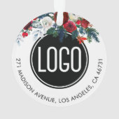 Weihnachtsdekoration für kundenspezifische Logos Ornament (Rückseite)