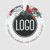 Weihnachtsdekoration für kundenspezifische Logos Ornament (Vorderseite)