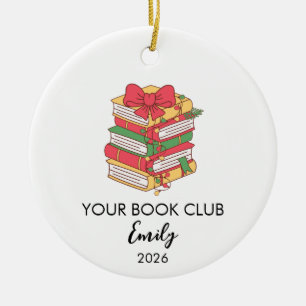 Weihnachtsdekoration für Leser Bibliothekar Lehrer Keramik Ornament