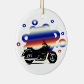 Weihnachtsdekoration für Motorräder | Benutzerdefi Keramik Ornament (Rechts)