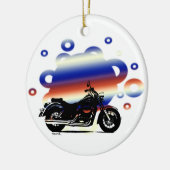 Weihnachtsdekoration für Motorräder | Benutzerdefi Keramik Ornament (Links)