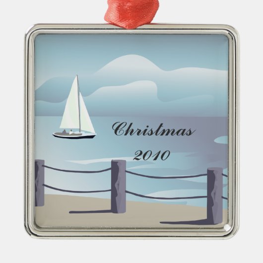 Weihnachtsdekoration für Segeltörns Ornament Aus Metall (Vorne)