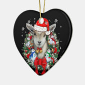 Weihnachtsdekoration für Ziegen Weihnachtsgeschenk Keramik Ornament (Links)