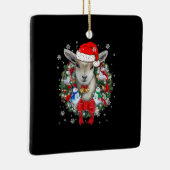 Weihnachtsdekoration für Ziegen Weihnachtsgeschenk Keramikornament (Rechts)