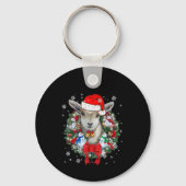 Weihnachtsdekoration für Ziegen Weihnachtsgeschenk Schlüsselanhänger (Vorderseite)