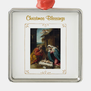 Weihnachtsdekoration Geburt Christi Religiöser Sch Ornament Aus Metall