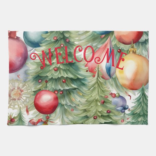 Weihnachtsdekoration Geschirrtuch (Horizontal)