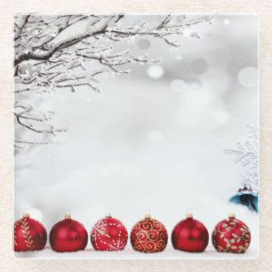 Weihnachtsdekoration Glasuntersetzer