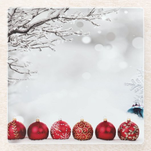 Weihnachtsdekoration Glasuntersetzer (Vorderseite)