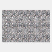 Weihnachtsdekoration, Gold, Silberzweige, Weihnach Geschenkpapier Set (Vorderseite 3)