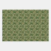 Weihnachtsdekoration, Gold, Silberzweige, Weihnach Geschenkpapier Set (Vorderseite 2)