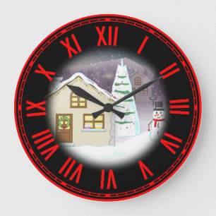Weihnachtsdekoration Große Wanduhr