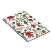 Weihnachtsdekoration Grüne Pflanze Wasserfarben Notizblock (Rechte Seite)
