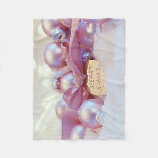 Weihnachtsdekoration Gruß Fleecedecke (Vorderseite)