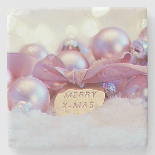 Weihnachtsdekoration Gruß Steinuntersetzer (Vorderseite)