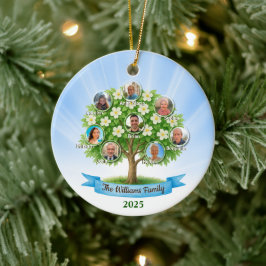 Weihnachtsdekoration im Foto Family Tree Keramik Ornament