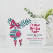 Weihnachtsdekoration im Mittelalter Moderne Einladung (Stehend Vorderseite)