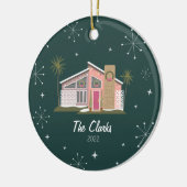 Weihnachtsdekoration im Mittelalter - Pink House - Keramik Ornament (Links)
