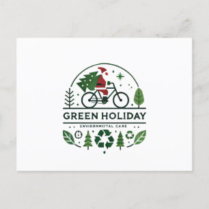 Weihnachtsdekoration im Öko Grüne Ferienart Postkarte