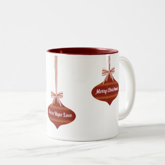 Weihnachtsdekoration im Vintage-Look mit editierba Zweifarbige Tasse