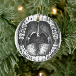 Weihnachtsdekoration im Zahnbüro Keramik Ornament