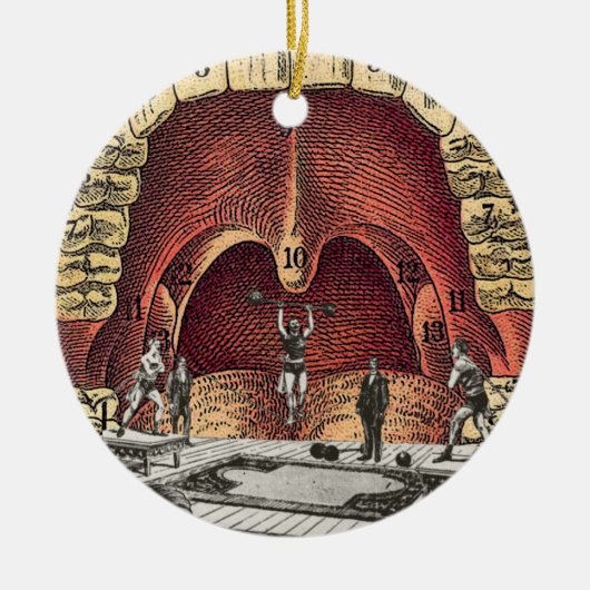 Weihnachtsdekoration im Zahnbüro Keramik Ornament (Vorne)